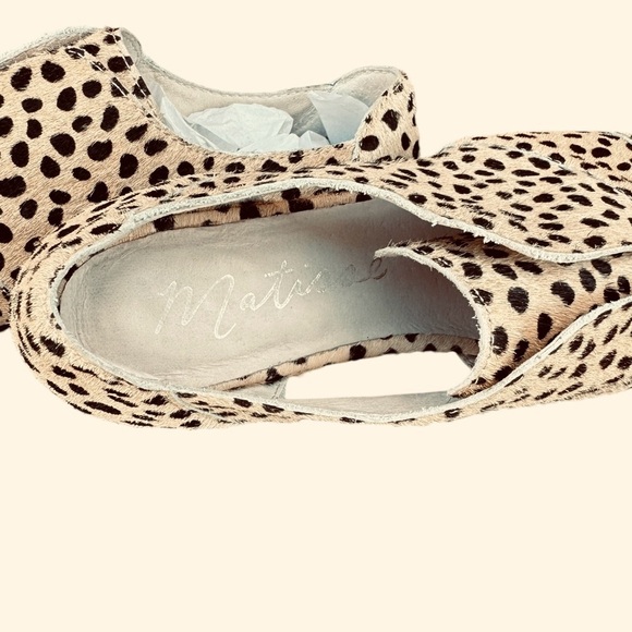 Matisse Mon Amie Calf Hair Slip On Oxfords Sz 8M Pointed Toe Side Cut-outs - Picture 10 of 12